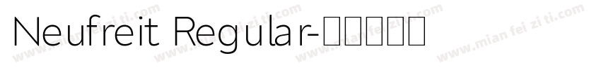 Neufreit Regular字体转换